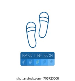 Isolated Sandals Outline. Shoes Vector Element Can Be Used For Shoes, Sandals, Footwear Design Concept.