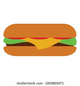 Isolated sandwich for eat home activities icon- Vector