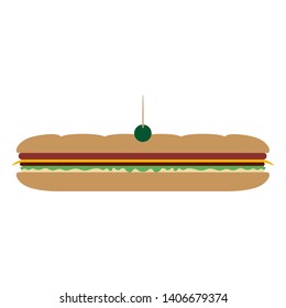 Isolated sandwich on a white background - Vector