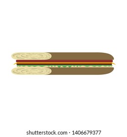 Isolated sandwich on a white background - Vector