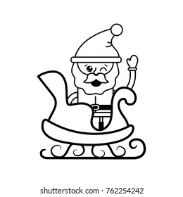 Isolated santa cartoon design