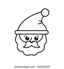 Isolated santa cartoon design