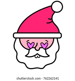 Isolated santa cartoon design