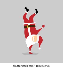 Isolated Santa clause on background. Christmas and happy new year concept. Vector illustration design.