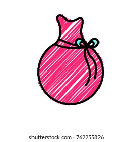 Isolated santas bag design