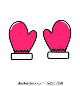 Isolated santas glove design