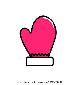 Isolated santas glove design