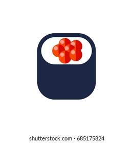 Isolated Sashimi Flat Icon. Eating Vector Element Can Be Used For Sashimi, Eating, Salmon Design Concept.