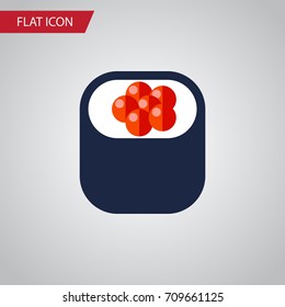 Isolated Sashimi Flat Icon. Eating Vector Element Can Be Used For Sashimi, Eating, Salmon Design Concept.