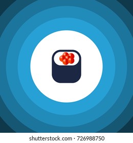 Isolated Sashimi Flat Icon. Eating Vector Element Can Be Used For Sashimi, Eating, Salmon Design Concept.