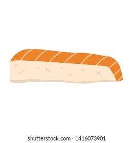 Isolated sashimi image on a white background. Japanese food- Vector
