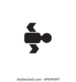 Isolated Satellite Icon Symbol On Clean Background. Vector Sputnik Element In Trendy Style.