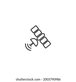 icono de signo de satélite aislado, ilustración vectorial