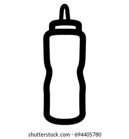Isolated sauce bottle icon, Fast food vector illustration