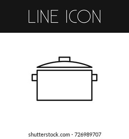 Isolated Saucepan Outline. Casserole Vector Element Can Be Used For Saucepan, Casserole, Pan Design Concept.