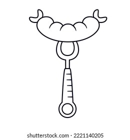 Isolated sausage draw oktoberfest vector illustration