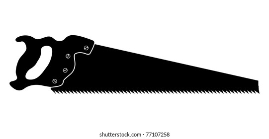 isolated saw silhouette - symbolic illustration