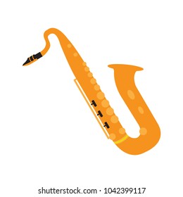 Isolated saxophone icon. Musical instrument