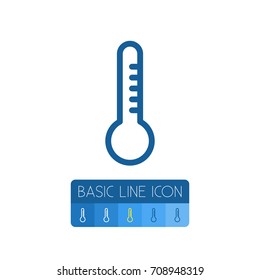 Isolated Scale Outline. Measure Vector Element Can Be Used For Thermometer, Mercury, Temperature Design Concept.