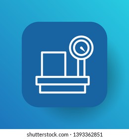 Isolated scales icon line symbol on clean background. Vector balance element in trendy style.