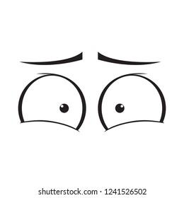 Isolated scared eyes cartoon. Vector illustration design