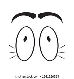 Isolated Scared Eyes Cartoon Vector Illustration Stock Vector (Royalty ...