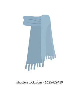 Isolated scarf image. Winter clothes icon - Vector