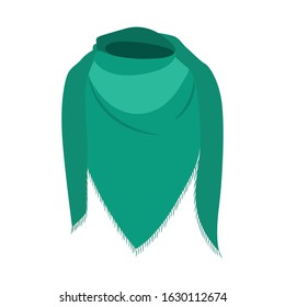 Isolated scarf image. Winter clothes icon - Vector