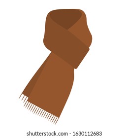Isolated scarf image. Winter clothes icon - Vector