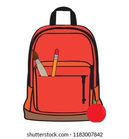 Isolated school bag