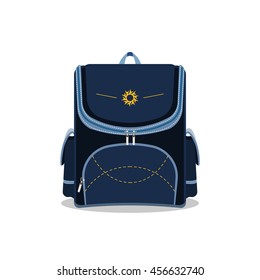 isolated school bag, vector illustrations