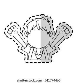 Isolated school boy design