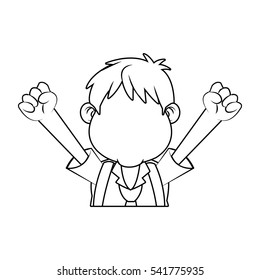 Isolated school boy design