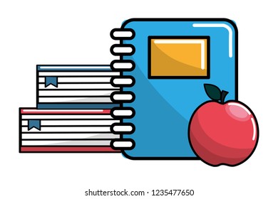 Isolated school supplies design