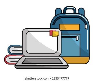 Isolated school supplies design