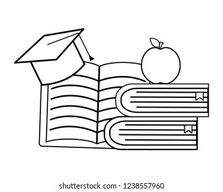 Isolated school supplies design