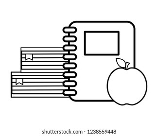 Isolated school supplies design