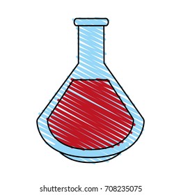 Isolated science flask design