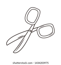 Isolated scissor tool of tailor shop design