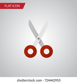 Isolated Scissors Flat Icon. Shears Vector Element Can Be Used For Scissors, Clippers, Shears Design Concept.