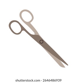 Ícone de tesoura isolada. Símbolo de tesoura para cortar papel, cabelo, costura, tesoura, tricô, conceito de cisalhamento.Desenhado à mão ilustração Vetor EPS 10.