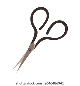 Ícone de tesoura isolada. Símbolo de tesoura para cortar papel, cabelo, costura, tesoura, tricô, conceito de cisalhamento.Desenhado à mão ilustração Vetor EPS 10.