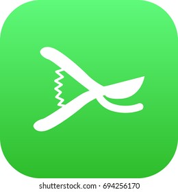 Isolated Scissors Icon Symbol On Clean Background. Vector Pruner Element In Trendy Style.