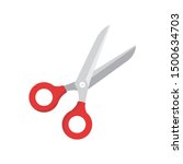 Isolated scissors symbol clipart. Flat design.