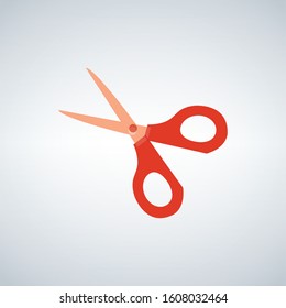Isolated scissors symbol clipart. Flat design. Stock vector illustration isolated on white background.