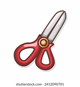 Isolated scissors symbol clipart. Flat design