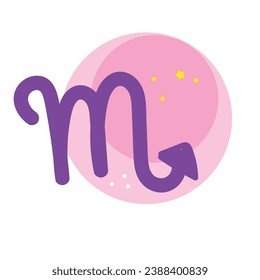 Isolated scorpio colored zodiac sign symbol Vector