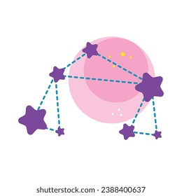 Isolated scorpio star constellation zodiac symbol Vector