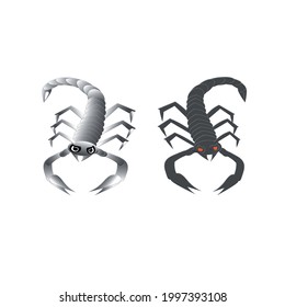 Isolated, scorpion on a white background 