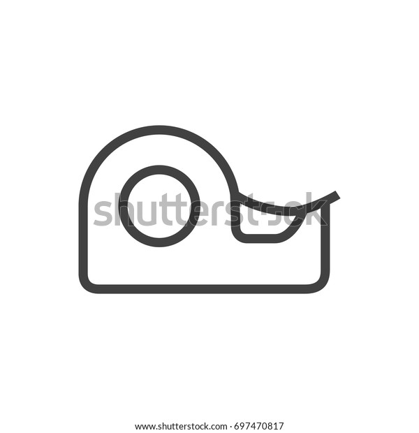 Isolated Scotch Tape Outline Symbol On Stock Vector (Royalty Free ...